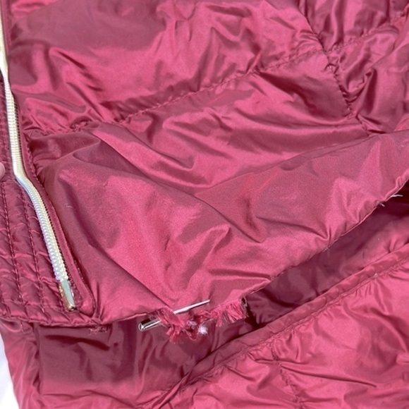 Michael Kors Packable Quilted Down Puffer Jacket Red XS Hooded Lightweight Coat - Picture 13 of 17